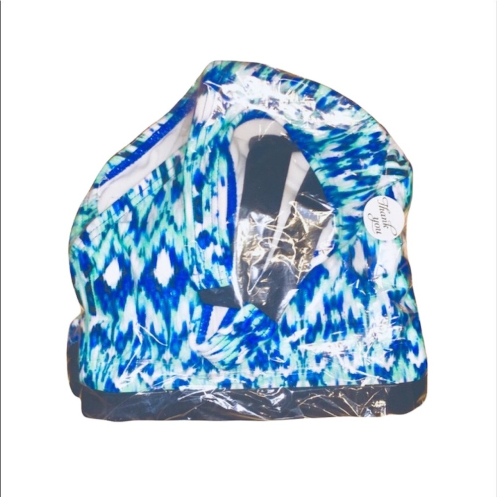 NWT Next: 38B/C Blue and Black Bikini Top - Picture 4 of 4